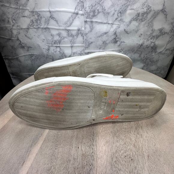 M.Gemi Women’s White Leather Sneakers Size 40 Italian Made Low Top Shoes - Picture 8 of 13
